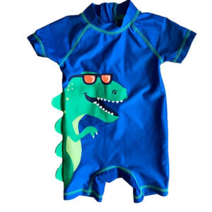 Carter’s Short Sleeve Dinosaur RashGuard Romper
